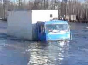 KAMAZ falls into river: one injured