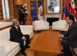 Sahakashvili meets Sargsyan