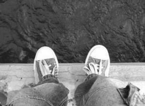 Boy jumps off bridge in Gyumri