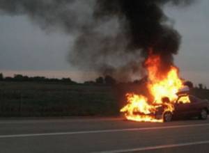 Russian citizen's car burnt down