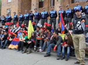 The day started  with student-strike