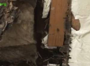 Elderly people live in rundown shacks in Gyumri