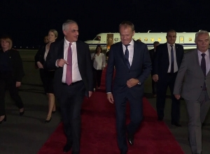 Փոխվարչապետ Մհեր Գրիգորյանը դիմավորել է ԵԽ նախագահ Դոնալդ Տուսկին