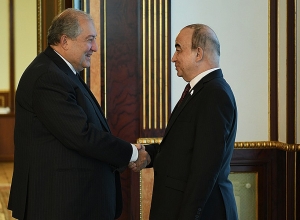 President Sarkissian meets with Tajikistan’s Speaker of Parliament in Yerevan