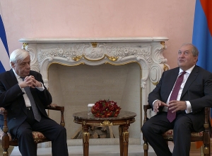 Արմեն Սարգսյանը հյուրընկալել է Հունաստանի նախագահ Պրոկոպիոս Պավլոպուլոսին