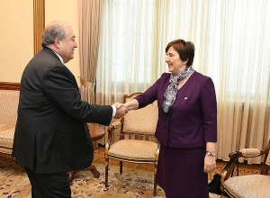 Նախագահ Սարգսյանը հյուրընկալել է Հայաստանում ՅՈՒՆԻՍԵՖ ի թիմի ներկայացուցիչներին
