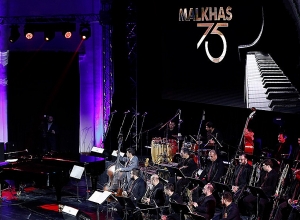 Nikol Pashinyan and Anna Hakobyan attend Levon Malkhasyan's 75th jubilee concert