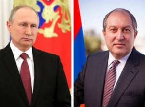 Владимир Путин направил поздравительное послание Президенту Армену Саркисяну