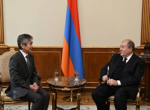 Նախագահ Արմեն Սարգսյանն ընդունել է Հայաստանում Ճապոնիայի դեսպանին
