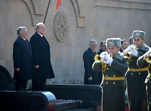 В резиденции президента Армении состоялась официальная церемония встречи короля Иордании