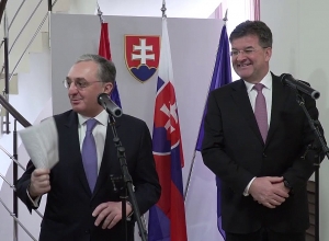 Հայաստանի և Սլովակիայի ԱԳ նախարարների ելույթը Հայաստանում Սլովակիայի դեսպանատան բացմանը