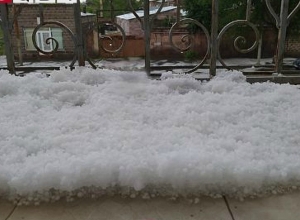 Ուժեղ կարկուտ Գյումրիում