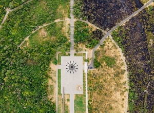 Armenian Genocide memorial complex after yesterday's fire