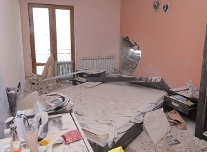 Photos of shelled Stepanakert