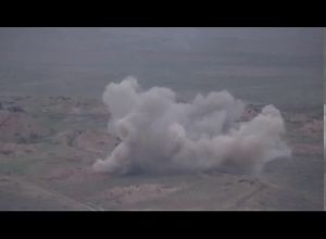 Уничтожение азербайджанских позиций и бронетехники