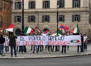 Protest action in Rome