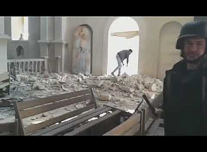 St. Ghazanchetsots Cathedral after enemy's shelling