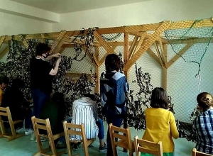 Glory to our teachers! They did not go on vacation, they weave camouflage nets for the army -  Arayik Harutyunyan