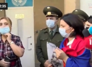 Action in front of UN office