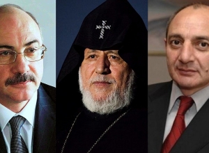 Католикос Всех Армян провел встречу с экс-президентами Арцаха