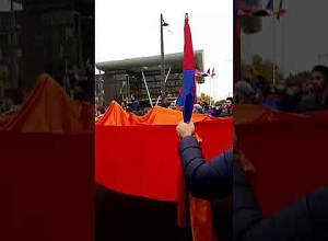 Акция протеста в Страсбурге