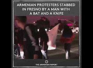 Во Фресно некий мужчина нанес ножевые ранения трем мирным армянским демонстрантам