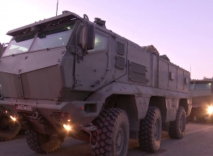 Ռազմական տեխնիկայի շարասյան տեղաշարժը Երեւանից Ստեփանակերտ