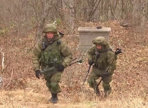 Российские военные инженеры ведут работы по поиску мин