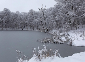 Покрытый снегом Тавуш, озеро Гош