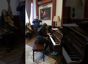 Студенты консерватории организовали музыкальный вечер для парней в Доме солдата