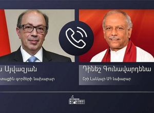 Телефонный разговор министра ИД Ара Айвазяна с министром ИД Шри-Ланки Динешем Гунаварденой