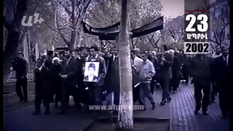 Календарь. 23 апреля: возле кафе «Арагаст» прошла акция протеста в связи с убийством Погоса Погосяна