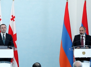 Никол Пашинян принял прибывшего в Армению с официальным визитом Ираклия Гарибашвили