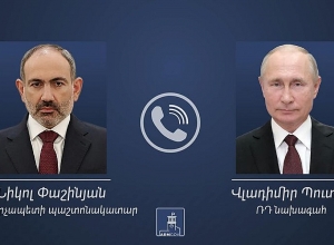 Никол Пашинян провёл телефонный разговор с Владимиром Путиным