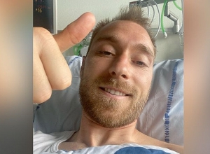 Եվրո-2020-ի խաղին ուշագնաց եղած Քրիստիան Էրիկսենը լուսանկար է հրապարակել հիվանդանոցից