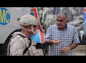 Гуманитарная акция российских миротворцев в селе Мачкалашен Мартунинского района