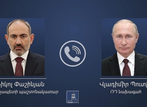 Владимир Путин провёл телефонный разговор с Николом Пашиняном
