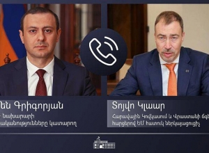 Армен Григорян в беседе с Тойво Клааром подчеркнул важность вывода азербайджанских сил с территории РА