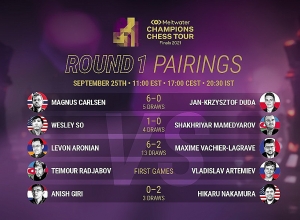 Ուղիղ. Լևոն Արոնյան – Մաքսիմ Վաշյե-Լագրավ. եզրափակիչ մրցաշարի 1-ին տուրի հանդիպում