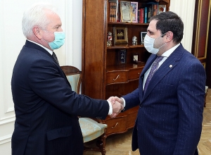 Сурен Папикян встретился с делегацией, возглавляемой Игорем Масловым