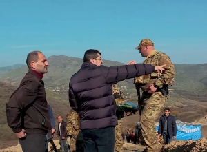 Խաչքար-հուշարձանի բացման արարողություն՝ Ամարասի մարտական դիրքում