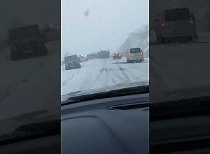 На перевалах Спитака обильный снегопад