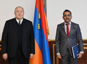 Президент Армен Саркисян принял посла Индии в Армении Кишана Дан Деваля