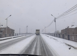 В Ашоцком районе выпал снег