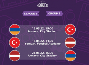 Այսօր՝ Հայաստան Մ17 – Թուրքիա Մ17 ֆուտբոլային հանդիպում