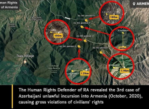 На данный момент имеет место не 3, а 4 вторжения Азербайджанских вооруженных сил на территорию Армении: А. Татоян