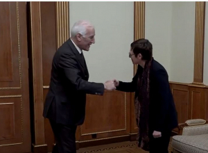 Президент Ваагн Хачатурян встретился с послом Франции в Армении Анн Луйо