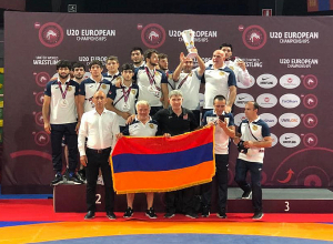 Հայաստանը 2-րդն է ազատ ոճի ըմբշամարտի Եվրոպայի երիտասարդների առաջնությունում