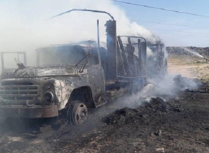 Վանանդ գյուղում բեռնատարն ամբողջությամբ այրվել է