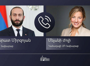 Арарат Мирзоян провёл телефонный разговор с министром иностранных дел Канады Мелани Жоли
